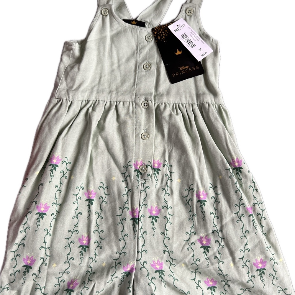 Disney Princess Tiana green Floral Romper